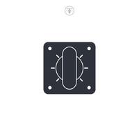Toggle switch icon symbol illustration isolated on white background vector