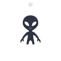 Alien icon symbol illustration isolated on white background vector