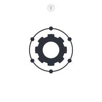 connection setting icon symbol illustration isolated on white background vector