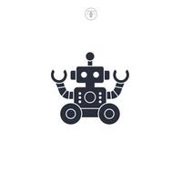 Toy robot icon symbol illustration isolated on white background vector
