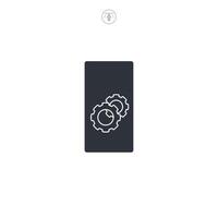 Application setting icon symbol illustration isolated on white background vector