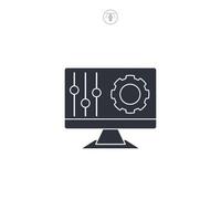 Customization option icon symbol illustration isolated on white background vector