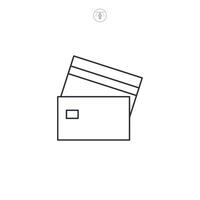 Credit Card icon symbol illustration isolated on white background vector