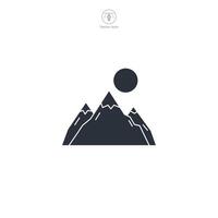 Mountain icon symbol illustration isolated on white background vector