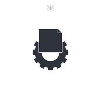 System settings icon symbol illustration isolated on white background vector