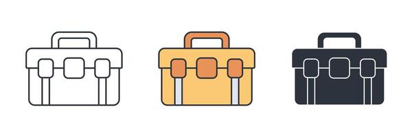 Toolbox icon symbol illustration isolated on white background vector