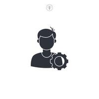 User settings, Account setting icon symbol illustration isolated on white background vector