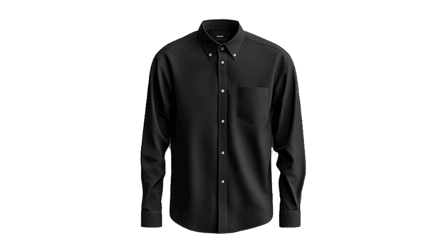 a black shirt on a transparent background png
