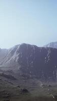 Rocks and mountains in deep fog video