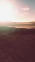 The view of rock formations in Wadi Rum desert video