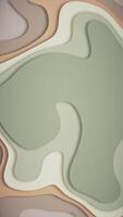 Vertical abstract layered paper cutout background with smooth morphing organic shapes in muted earthy brown, green and beige. Topographical terrain map concept. Full HD and looping animation. video