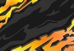 simple background with yellow lightning pattern in the corner. simple background with dominant yellow and black colors. vector