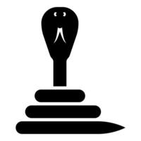 Cobra twisted icon black color illustration image flat style vector