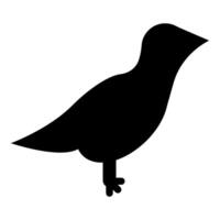 Bird icon black color illustration image flat style vector
