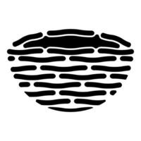 Bird's nest bird icon black color illustration image flat style vector