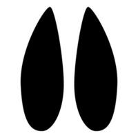 Hoof print elk icon black color illustration image flat style vector