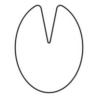 Hoof print of horse mare contour outline line icon black color illustration image thin flat style vector