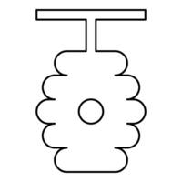 Beehive bee hive apiculture concept contour outline line icon black color illustration image thin flat style vector