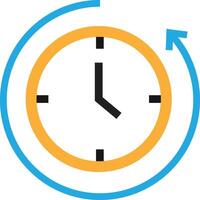 Back In Time Clock vector