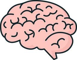 Human brain representing thinking process and ideas vector