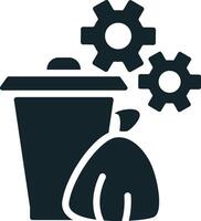 Smart waste management system optimizing waste collection using technology vector