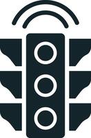 Smart traffic light sending signals for intelligent transportation system vector
