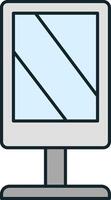 Smart city interactive digital signage displaying information vector