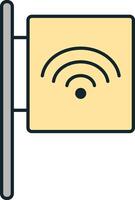 Public wifi zone sign indicating internet connection vector