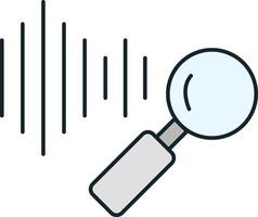 Magnifying glass exploring data analysis in smart city development vector
