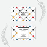 Print a Geometric business card template. vector