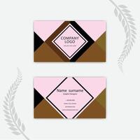 Print Flat design modern business card. vector