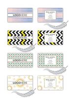Print a modern business card set. vector