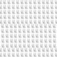 Print cat design pattern. vector