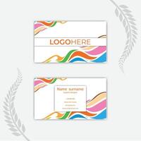 Print color abstract business card. vector