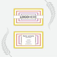 Print a clean and simple business card. vector