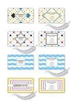 Print a simple business card set. vector