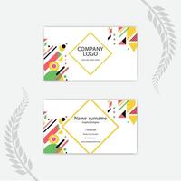 Print a abstract business card template. vector