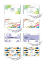 Print Corporate Business Name Card Set. vector