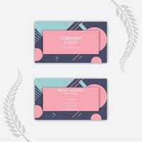Print a geometric abstract business card template. vector