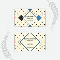 Print Abstract Name Card Design for Business. vector