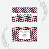 Print a Flat geometric business card template. vector