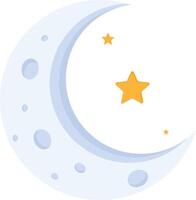Crescent Moon and Stars vector