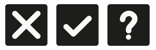 Cancellation and consent on a dark background. vector