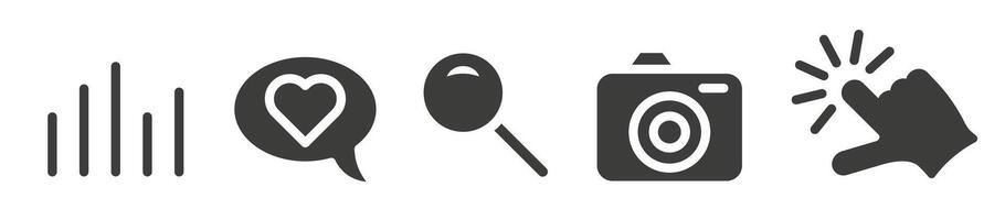 Dark interface icons. User interface. Interface icons, for commercial purposes. vector