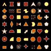 Bright geometric shapes. Simple geometric shapes icon collection. Geometric shapes. vector