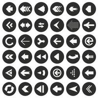 Collection of arrows. Arrows for templates and backgrounds. Arrows in a circle. vector
