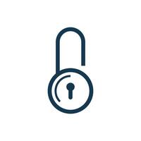 Simple Keyhole Padlock Icon Template vector