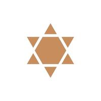 star of david icon in trendy flat design vector