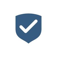 Check Mark Approve Shield Icon Template vector