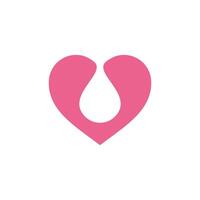 Drop Heart Shape Love Icon Template vector